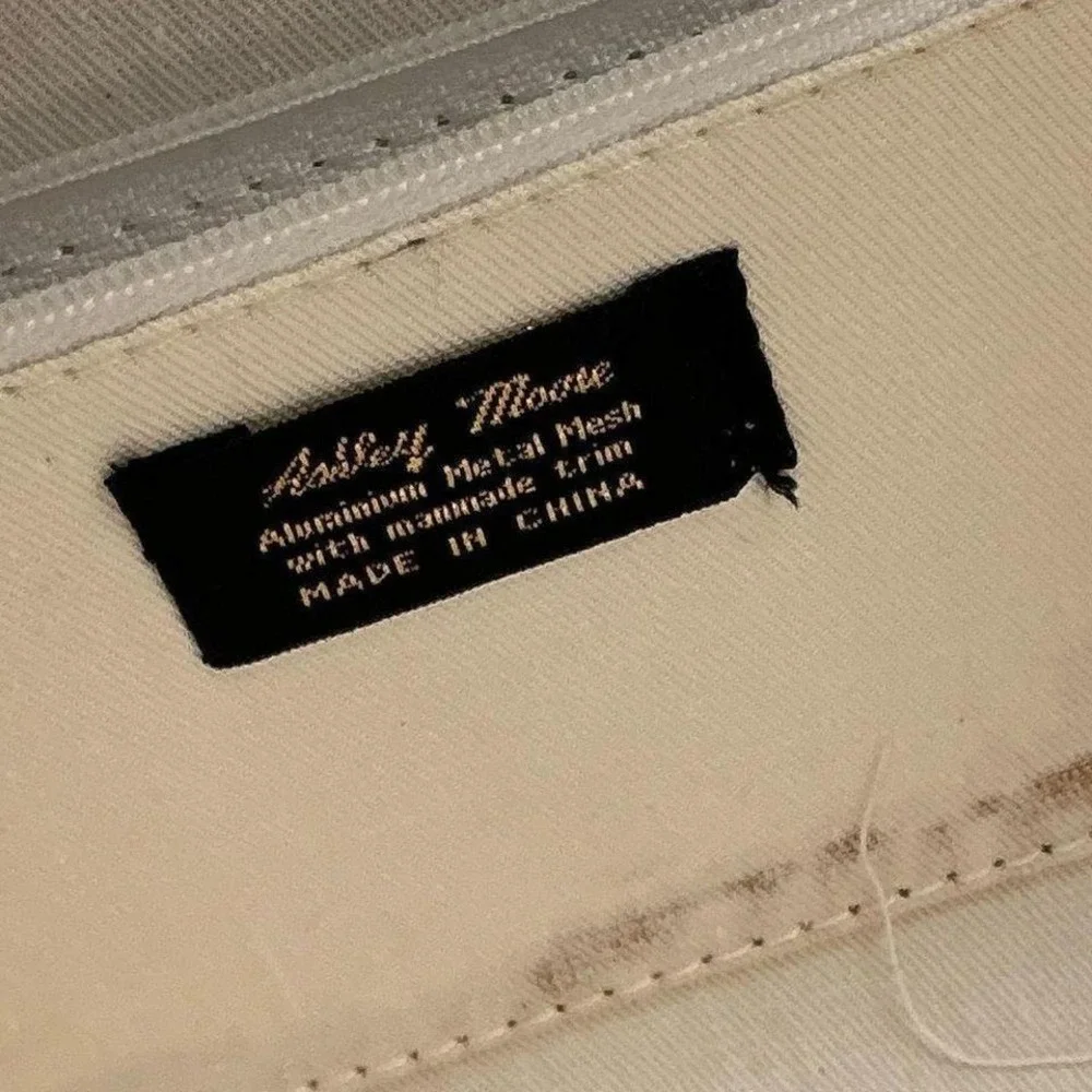 Ashley Moore WHITE MESH PURSE /‎ EVENING BAG Y2K